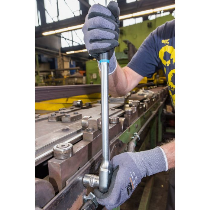 HAZET 2265-1 Ratel Voor Bits 140 Mm - Omkeerbaar, Magnetisch, Voor 1/4" En 5/16" Bits, Verchroomd
